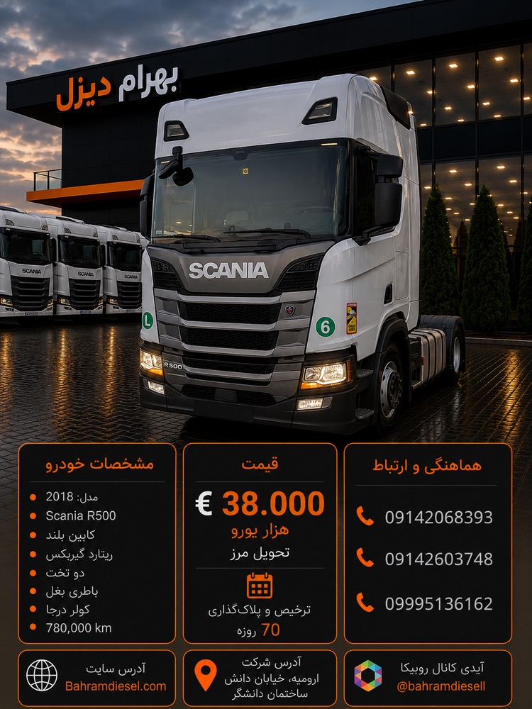 اسکانیا R450 مدل 2018 کد 2048