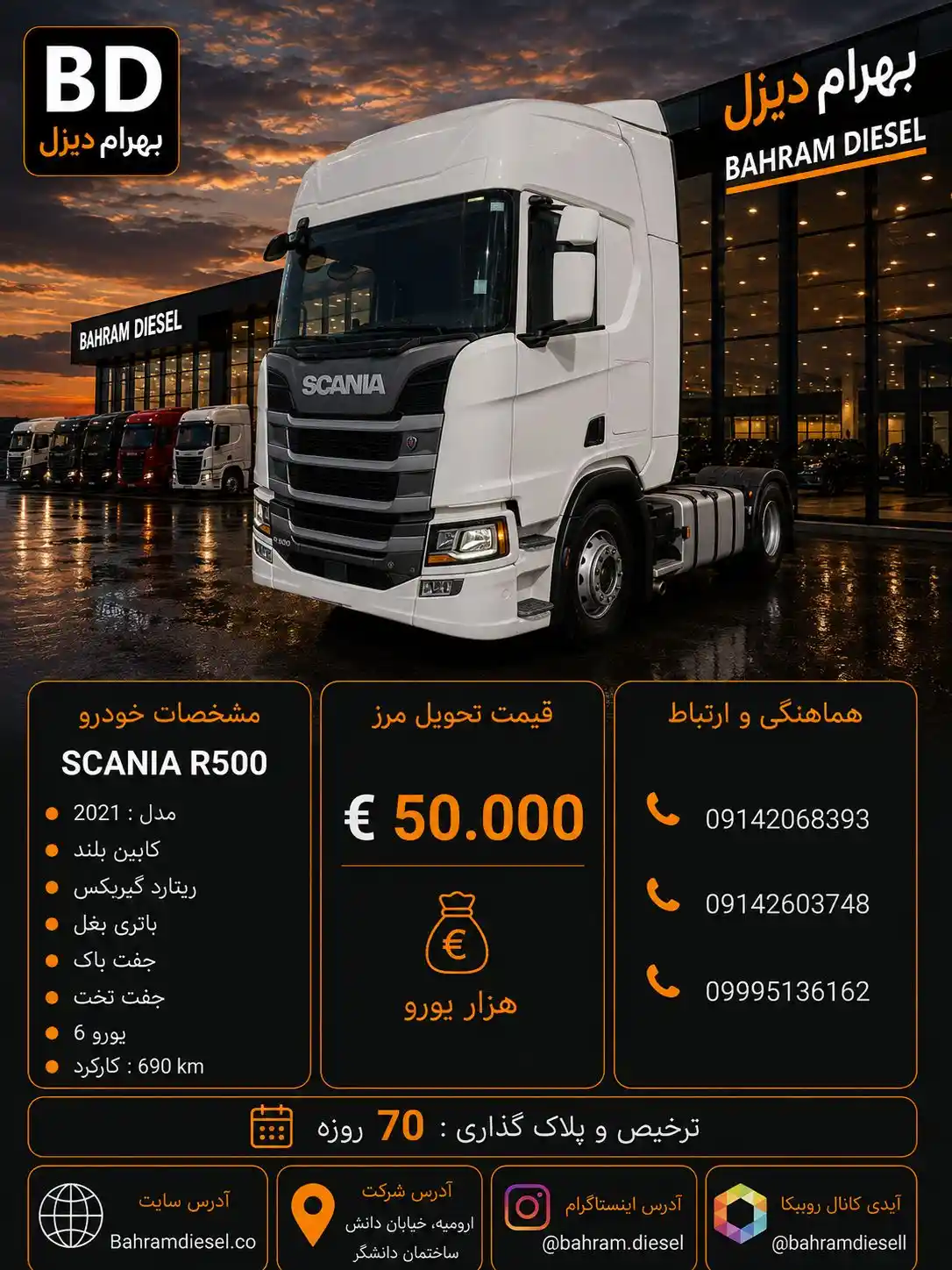 اسکانیا R500 مدل 2021 کد2143